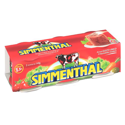 SIMMENTHAL DOSENFLEISCH 140g x3