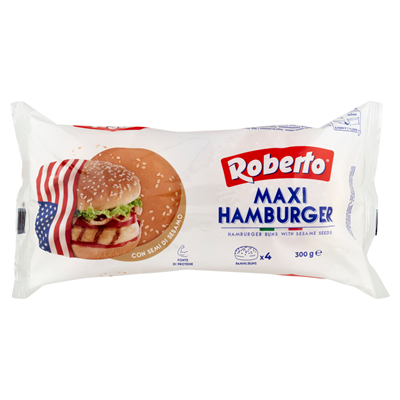 ROBERTO MAXI HAMBURGER SESAM X4 300g