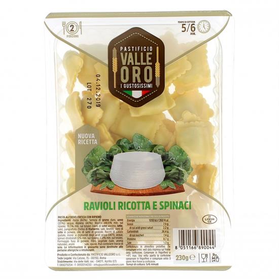 VALLE ORO TORTELLINI RICOTTA E SPINACI 250g