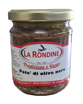 LA RONDINE PATE' DI OLIVE NERE 212g