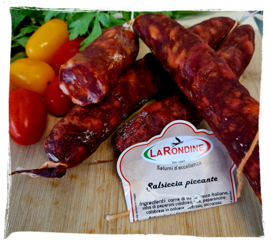 LA RONDINE SALSICCIA STAGIONATA PICCANTE 300/350g