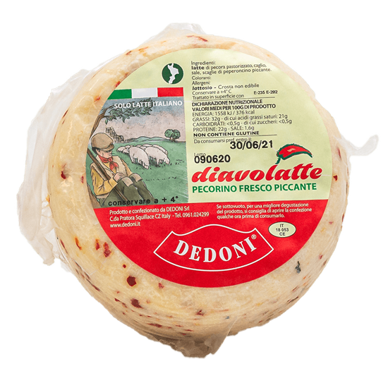 DEDONI FORMAGGIO FRESCO AL PEPERONCINO 750g