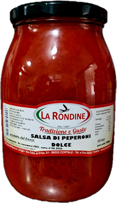 LA RONDINE SALSA DI PEPERONI DOLCE VASO 1000g