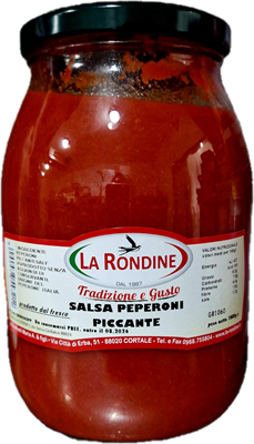 LA RONDINE SALSA DI PEPERONI PICCANTE VASO 1000g