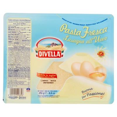 DIVELLA LASAGNA FRESCA ALL'UOVO 250g